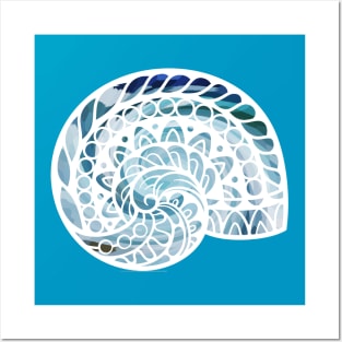 mandala seashell Posters and Art